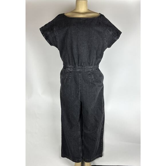 Rachel Comey Women Utila Open-back Denim Jumpsuit In Washed Black Size 8 - Picture 1 of 13